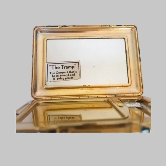 PATPEND Stamp 1940’s Miniature Suitcase Powder Compacts - Picture 5 of 11